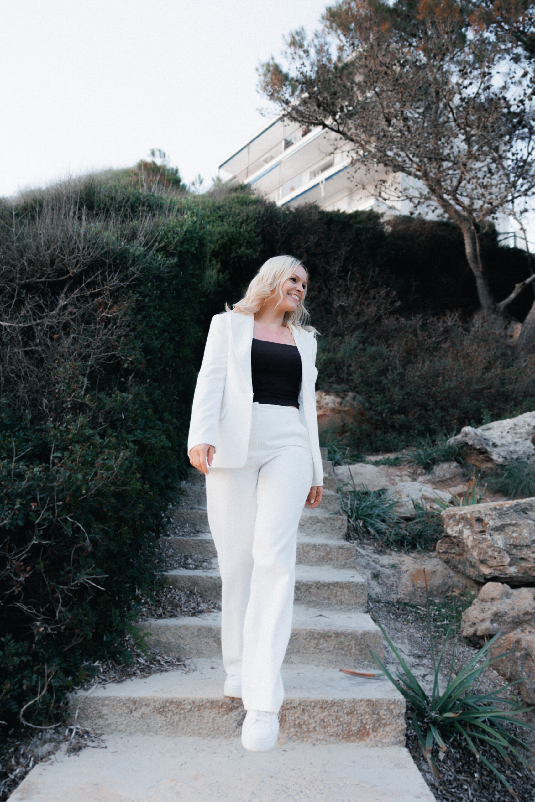 Luxury wedding planner working behind the scenes during a destination wedding